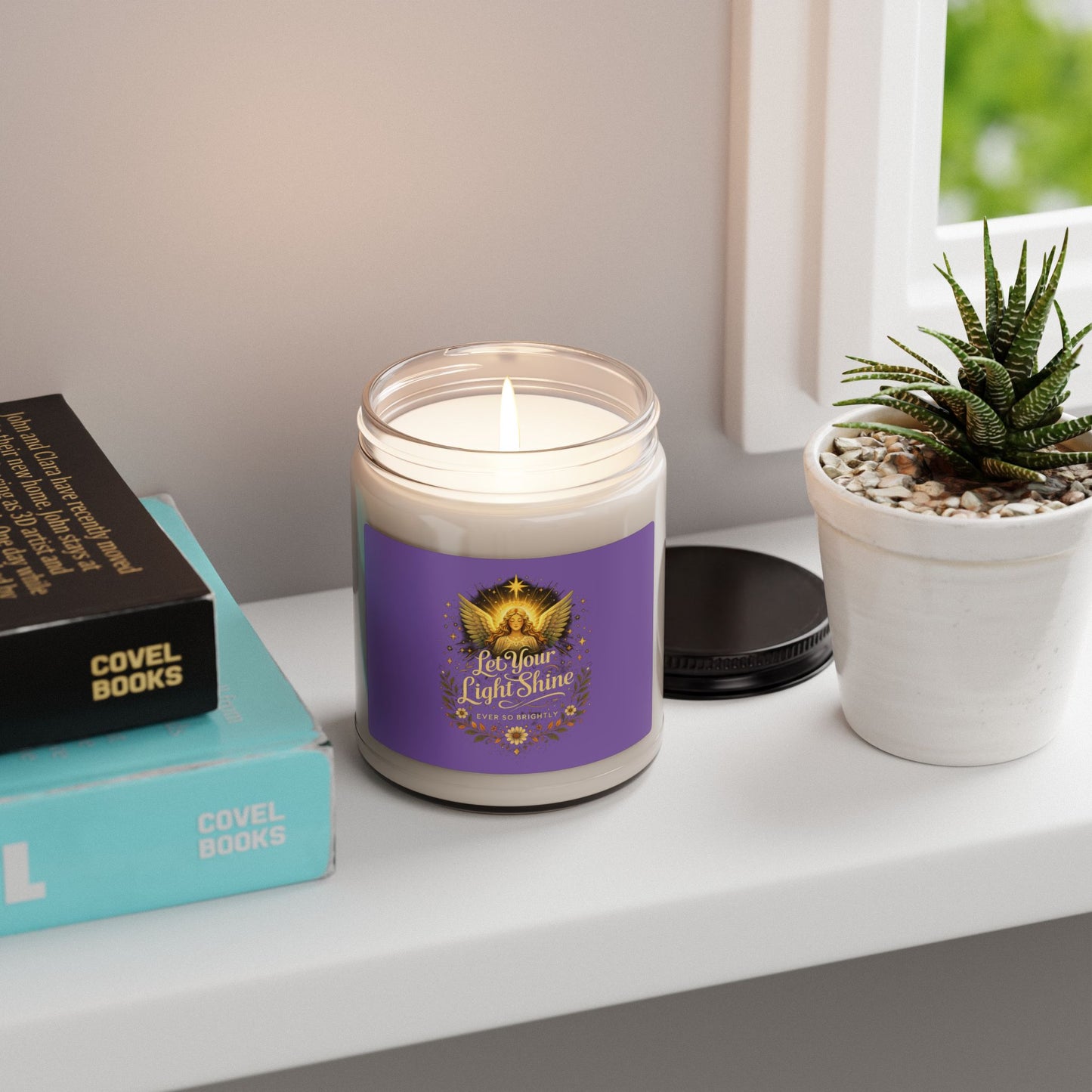 Let Your Light Shine Scented Soy Candle — 9oz Inspirational Lavender Aromatherapy Jar