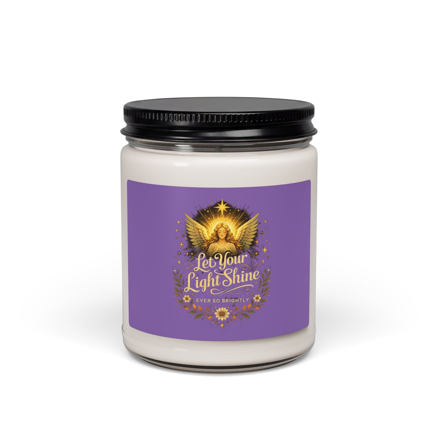 Let Your Light Shine Scented Soy Candle — 9oz Inspirational Lavender Aromatherapy Jar
