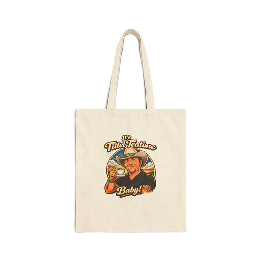 Tote Bag — Retro 'Be Bold, Be True, Be Kind, Be You' & 'It's Teatime Baby!' Cotton Canvas Tote