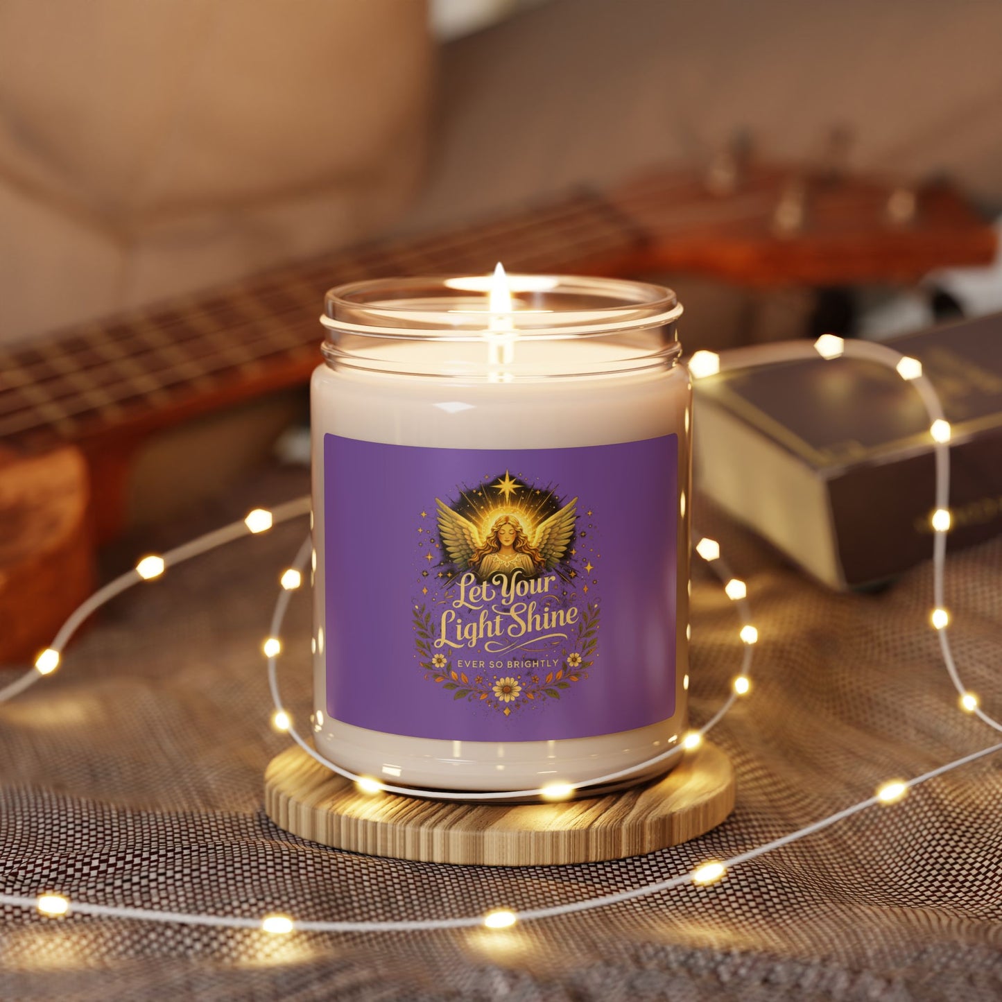Let Your Light Shine Scented Soy Candle — 9oz Inspirational Lavender Aromatherapy Jar