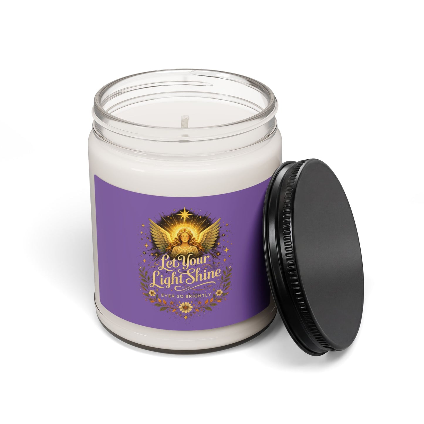 Let Your Light Shine Scented Soy Candle — 9oz Inspirational Lavender Aromatherapy Jar
