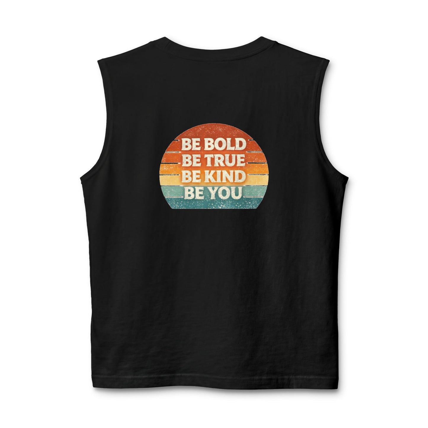 Teatime Muscle Tank — "It's Titled Teatime, Baby!" Vintage Retro Positive Back Print