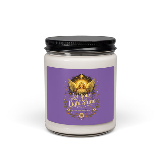 Let Your Light Shine Scented Soy Candle — 9oz Inspirational Lavender Aromatherapy Jar